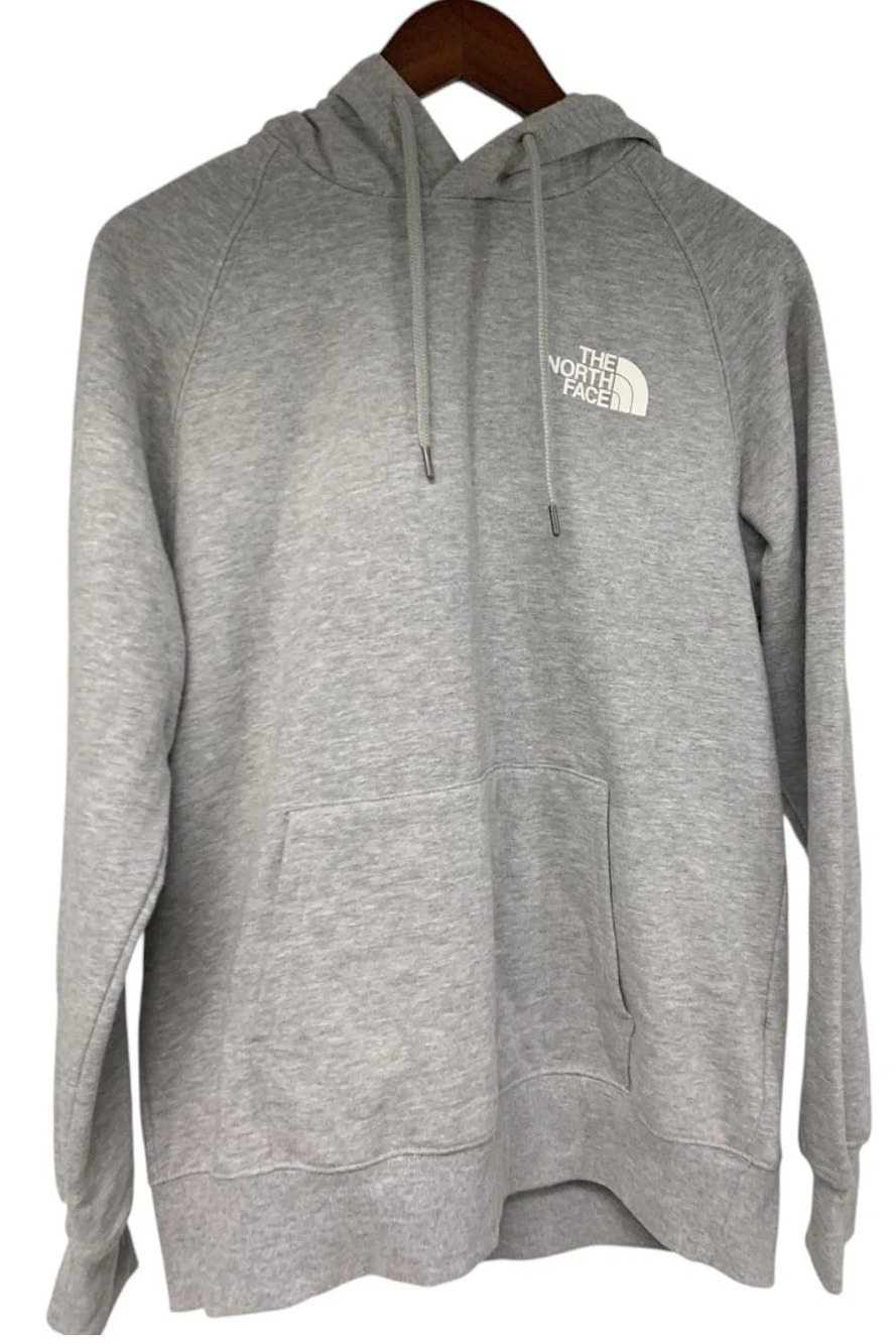 The North Face Women's Box NSE Pullover Hoodie Grey/Polar Blue - Regular